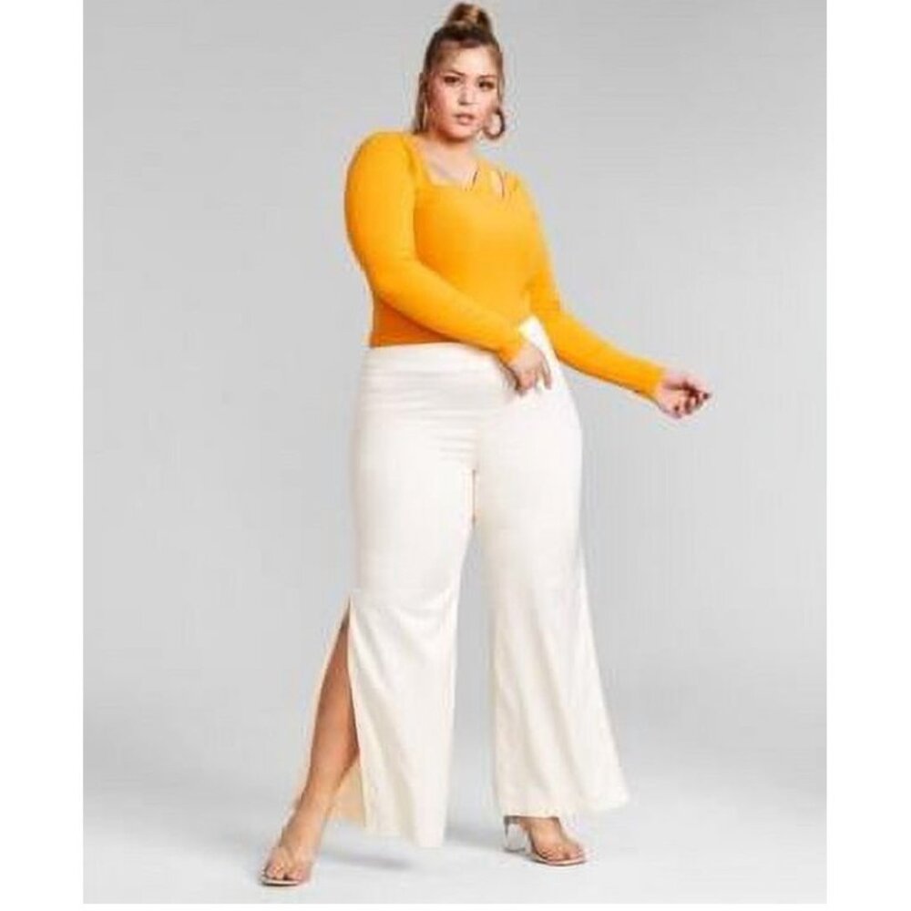 Wide Leg Pants with a slit